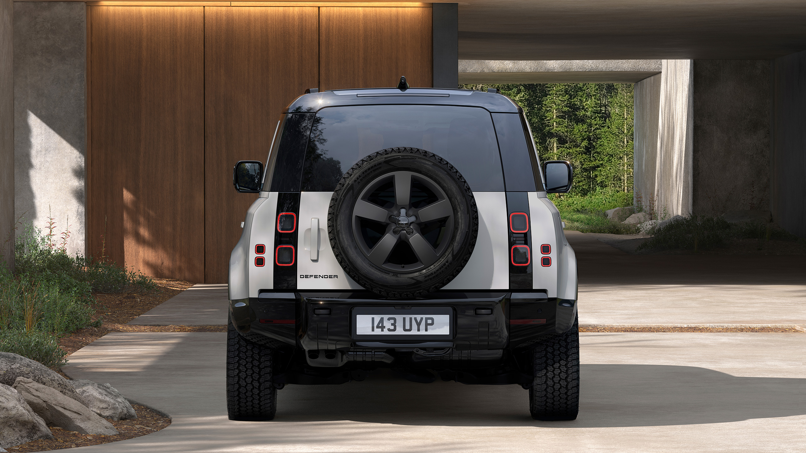Defender back view